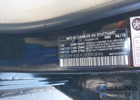 2016 Mercedes-Benz E 350 4Matic из США, поврежденный, VIN WDDHF8JBXGB190846